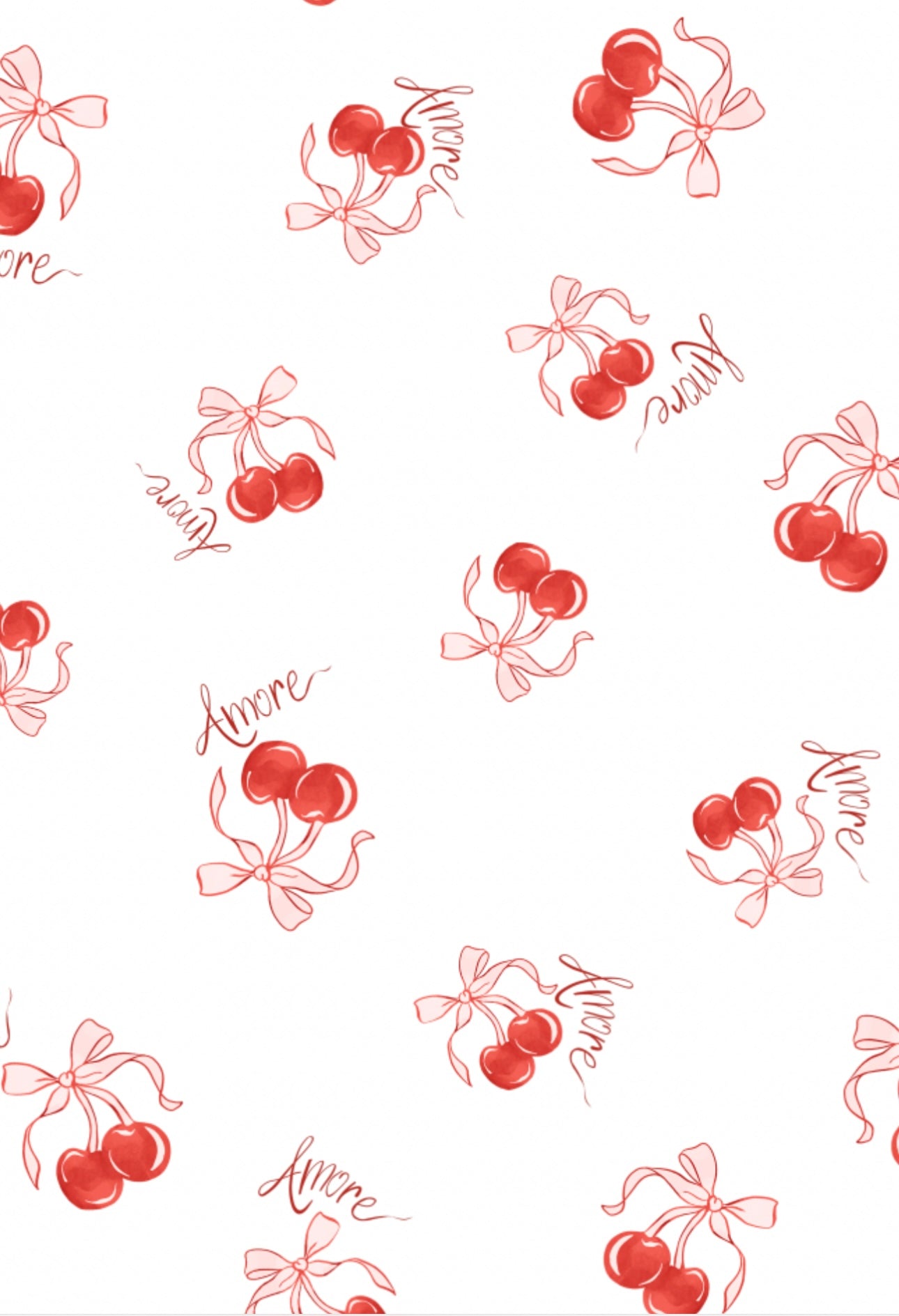 Cherry Love -Fitted Bassinet Sheet