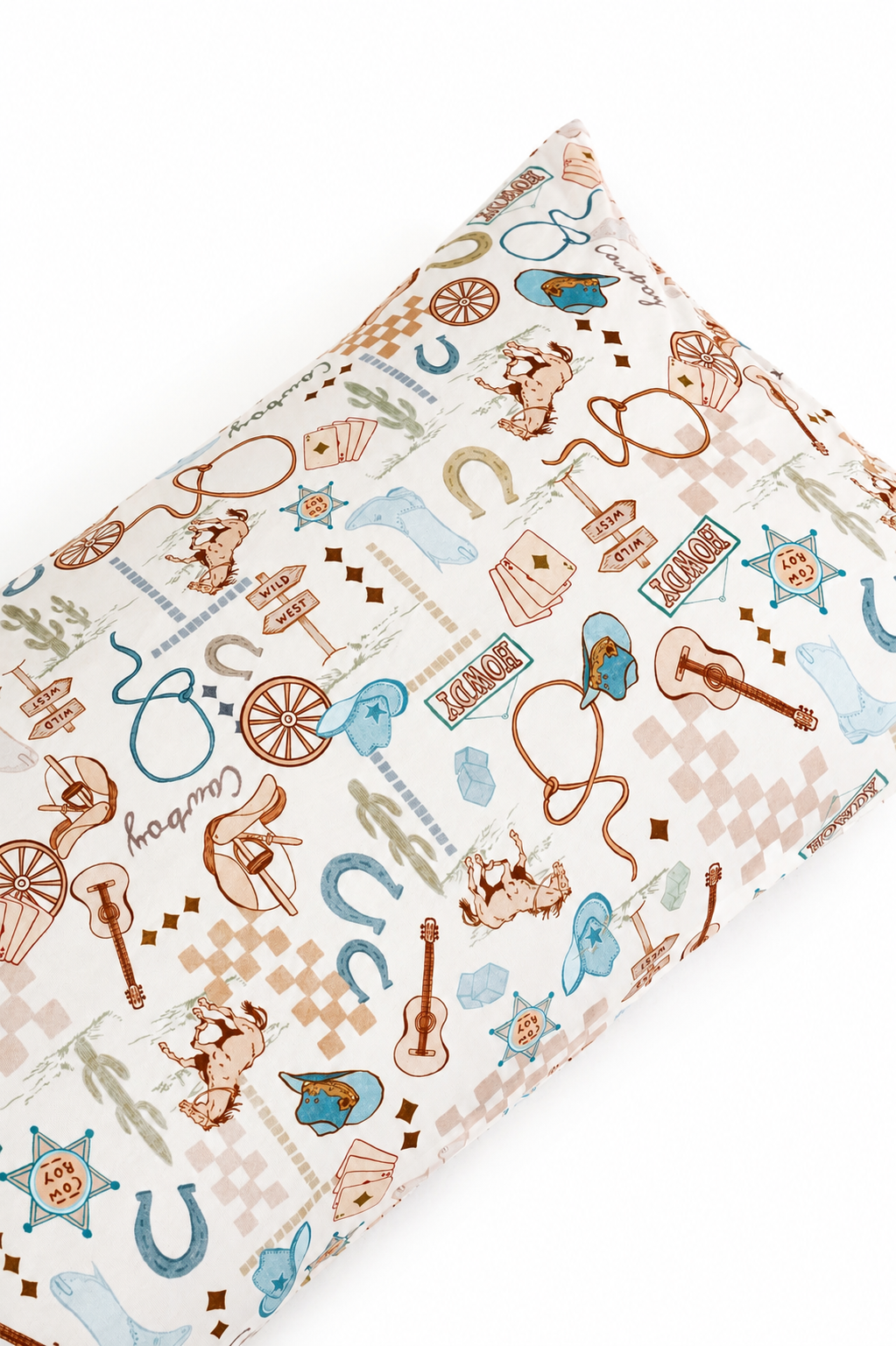 Double Wild West fitted sheet + pillow slips