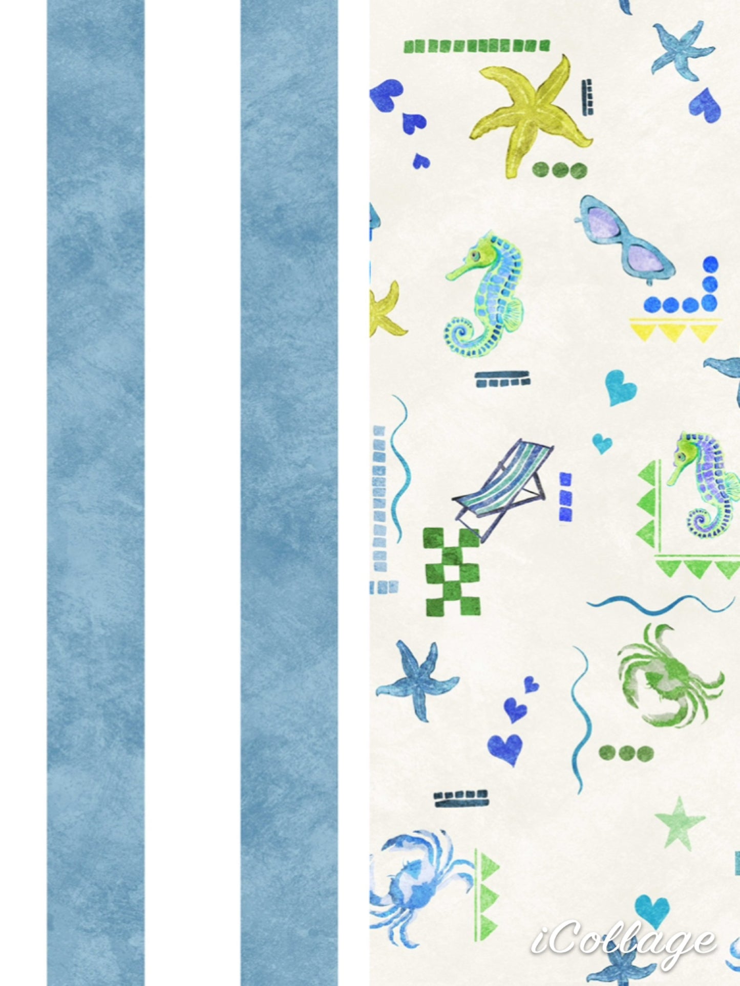 SET Harry X Blue Stripe - Cot Sheet Set